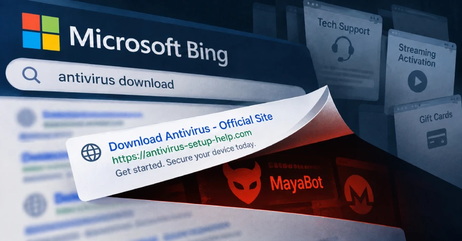 BengalSEO Gang Uses Bing Poisoning to Spread MayaBot Malware