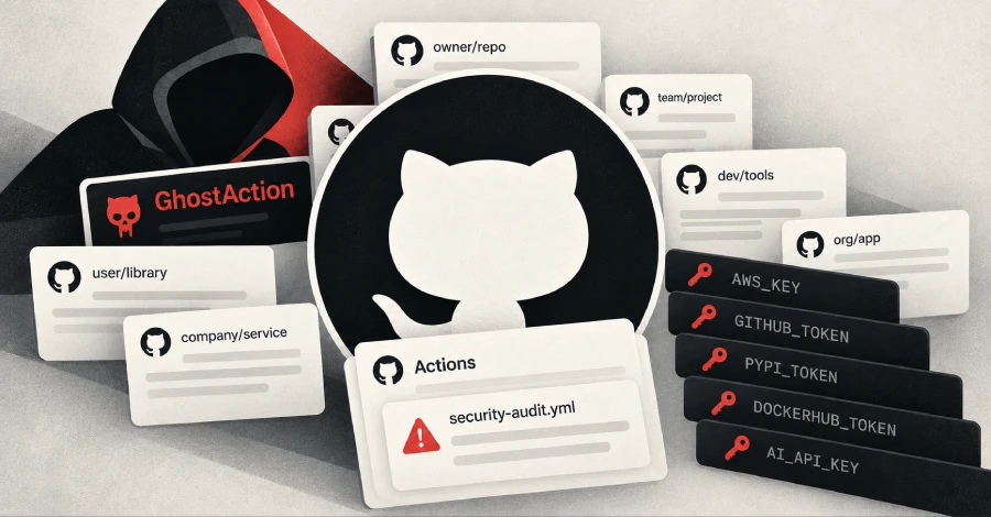 GhostAction Hits 1,900 GitHub Accounts, Targets 30,000 Repos