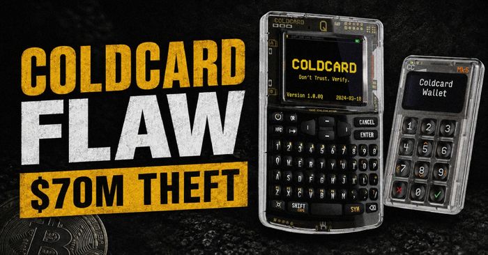 Coldcard Wallet Bug Drained $70 Million in Bitcoin in 41 Minutes